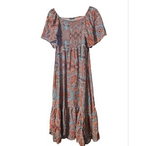 Bohemian Paisley Print Dress
